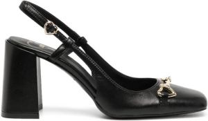 Love Moschino Lleren slingback schoenen Zwart