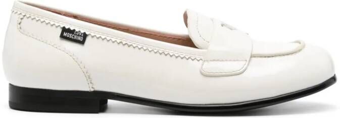 Love Moschino Loafers met hart Wit
