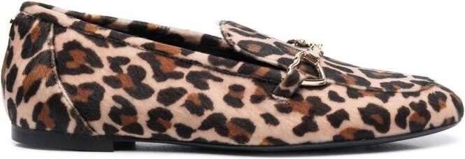 Love Moschino Loafers met luipaardprint Beige