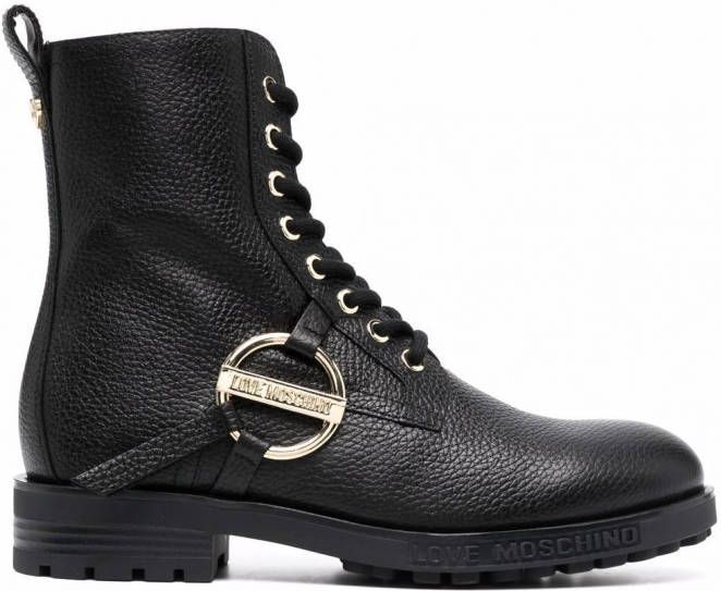 Love Moschino Boots & laarzen St Ttod Gommac40 Vit Bottalato in zwart