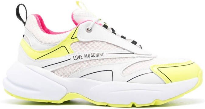 Love Moschino Sneakers met logoprint Wit