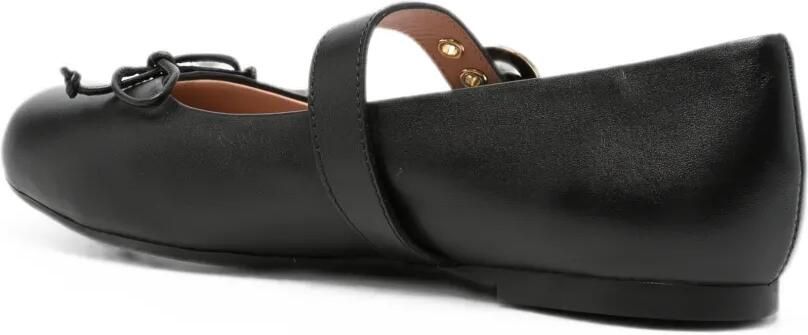 Love Moschino Ballerina's met gespbandje en strikdetail Zwart - Foto 4