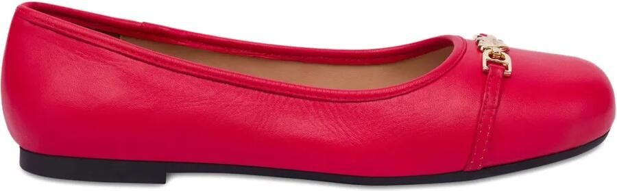 Love Moschino Ballerina's met hartplakkaat Rood