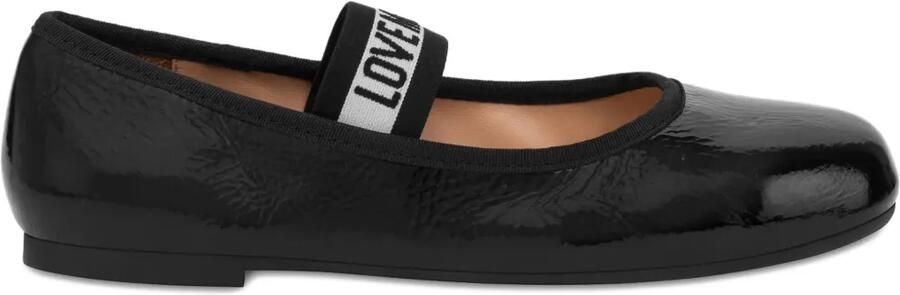 Love Moschino Ballerina's met logo-jacquard Zwart