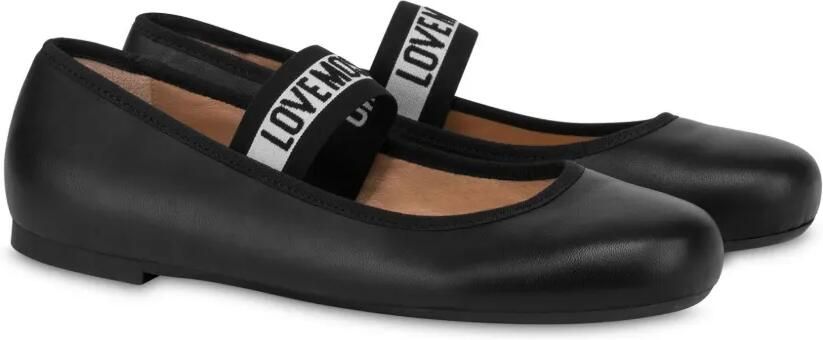 Love Moschino Ballerina's met logobandje Zwart - Foto 3