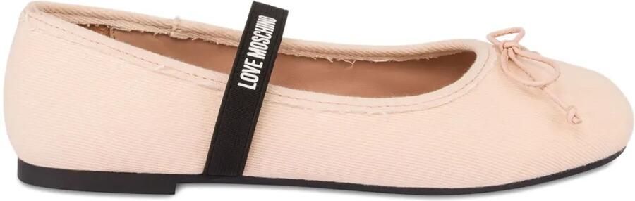 Love Moschino Ballerina's met strikbandje Roze