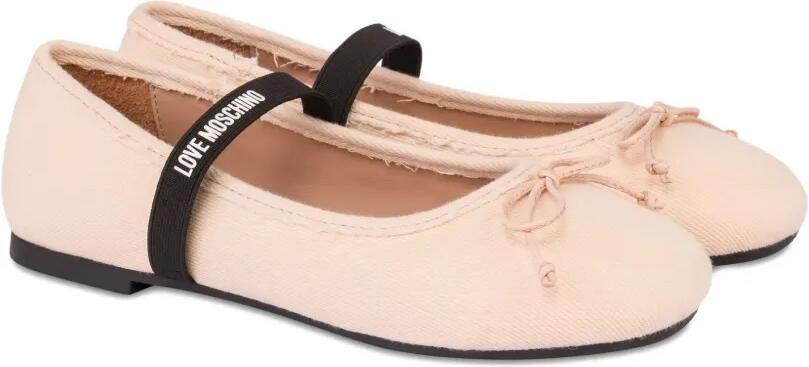 Love Moschino Ballerina's met strikbandje Roze - Foto 3