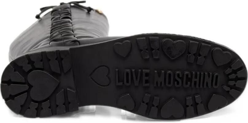 Love Moschino bow-detail knee-high boots Zwart - Foto 4