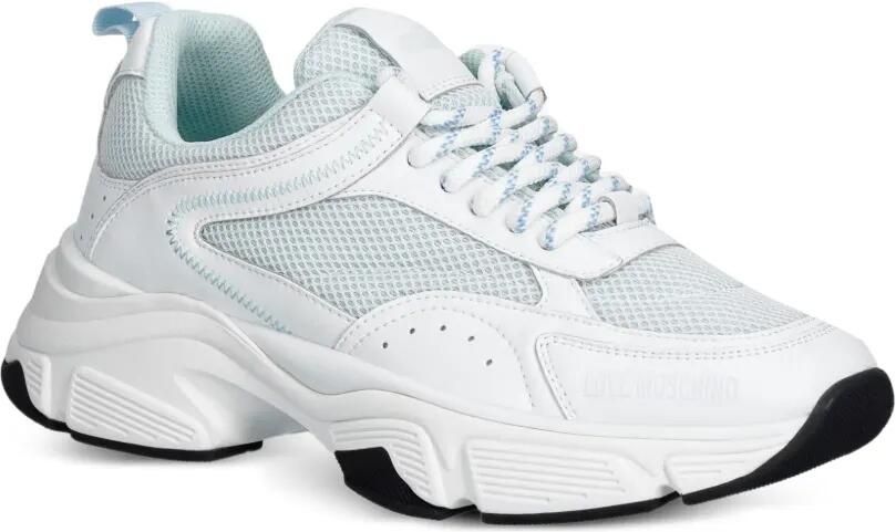 Love Moschino Chunky sneakers met mesh vlakken Wit - Foto 3