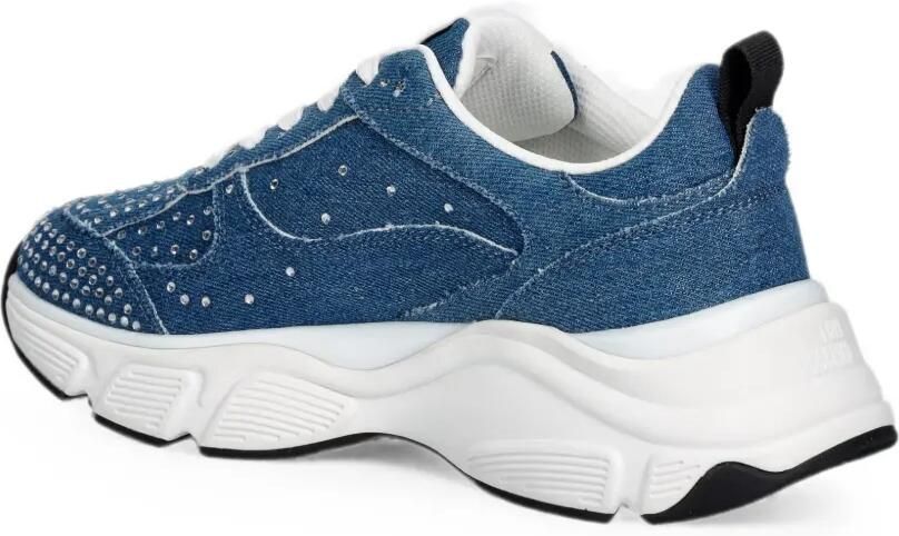 Love Moschino Denim sneakers met stras Blauw - Foto 2