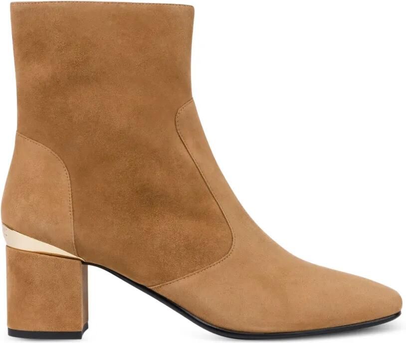 Love Moschino Enkellaarzen met logoplakkaat Bruin