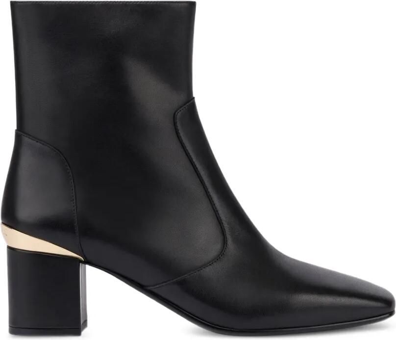 Love Moschino Enkellaarzen met logoplakkaat Zwart