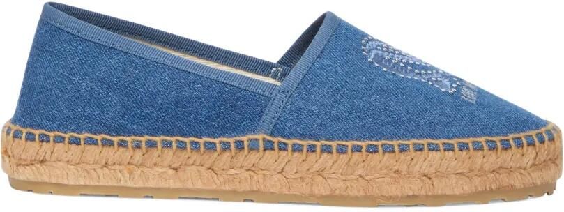 Love Moschino Espadrilles met borduurwerk Blauw