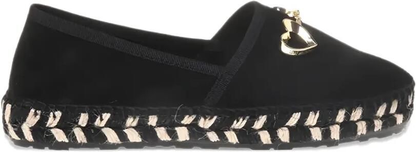 Love Moschino Espadrilles met hart bedel Zwart