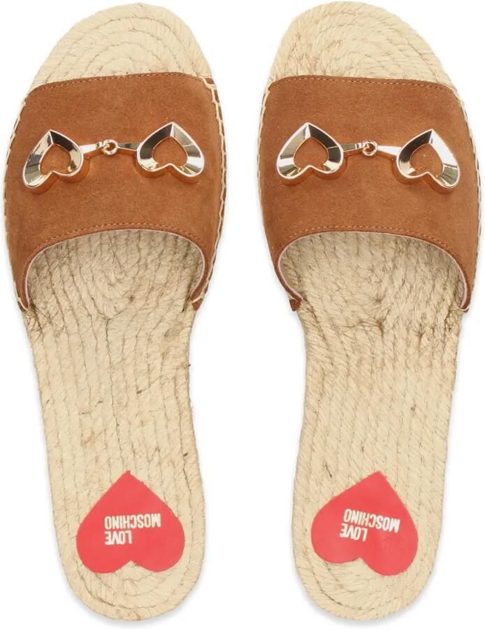 Love Moschino Espadrilles met hartapplicatie Bruin - Foto 2