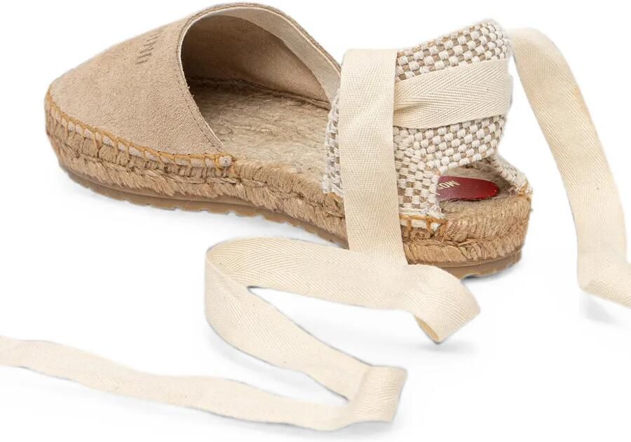 Love Moschino Espadrilles met logo-reliëf en veters Beige - Foto 3