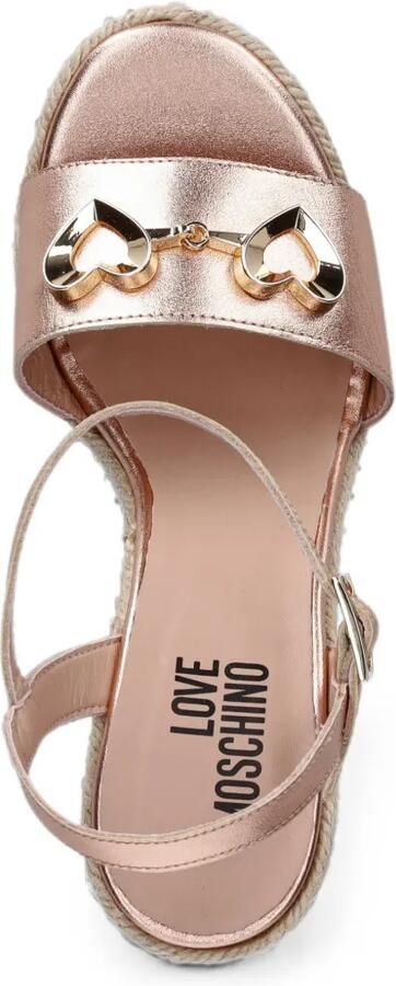 Love Moschino Espadrilles met sleehak en hartplakkaat Roze - Foto 4