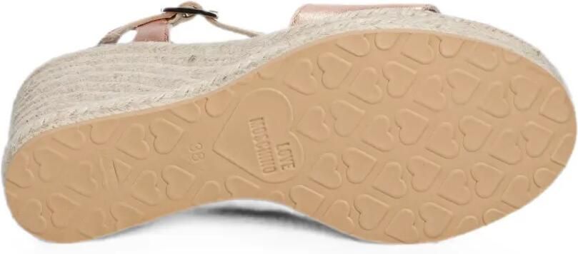Love Moschino Espadrilles met sleehak en hartplakkaat Roze - Foto 5
