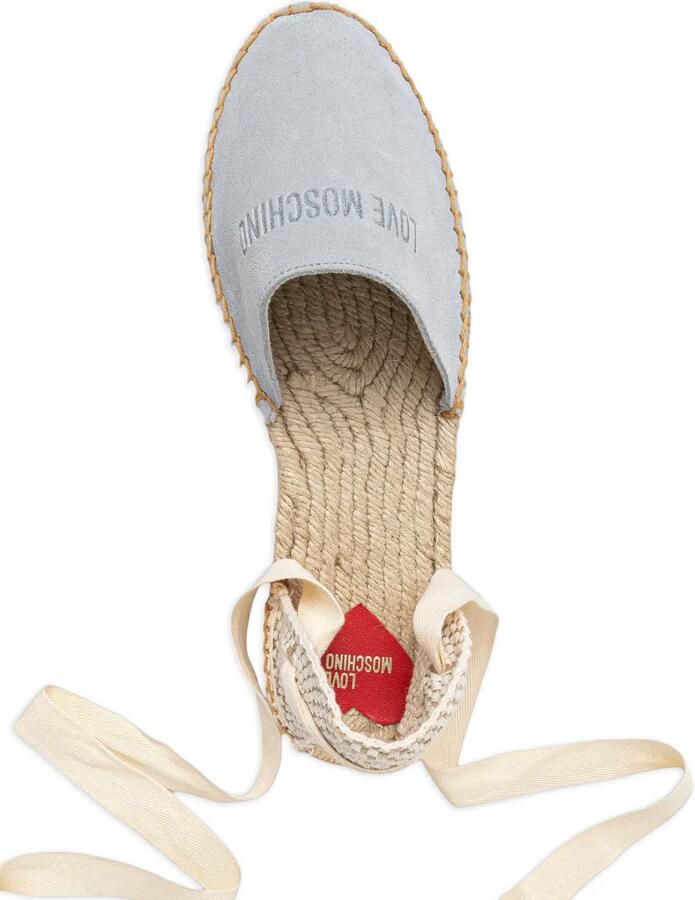 Love Moschino Espadrilles met striksluiting en logo-detail Blauw - Foto 4