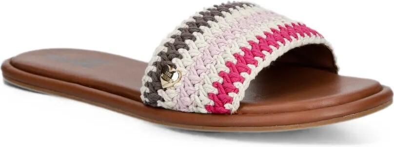 Love Moschino Gehaakte sandalen met logo-plakkaat Beige - Foto 5