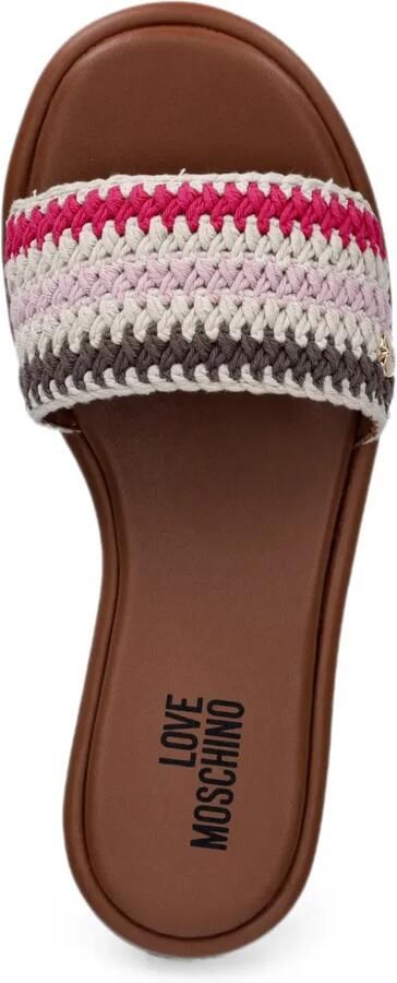 Love Moschino Gehaakte sandalen met logo-plakkaat Beige - Foto 2