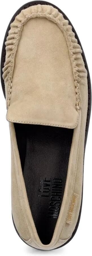 Love Moschino Gesmockte loafers Beige - Foto 4