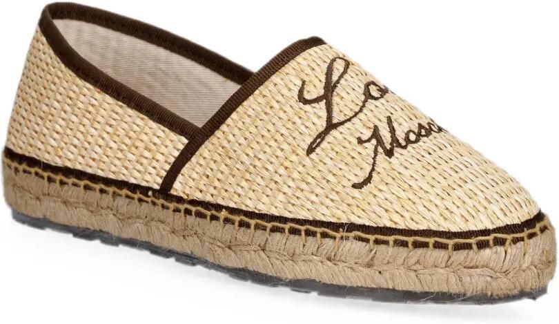 Love Moschino Geweven espadrilles met geborduurd logo Beige - Foto 2