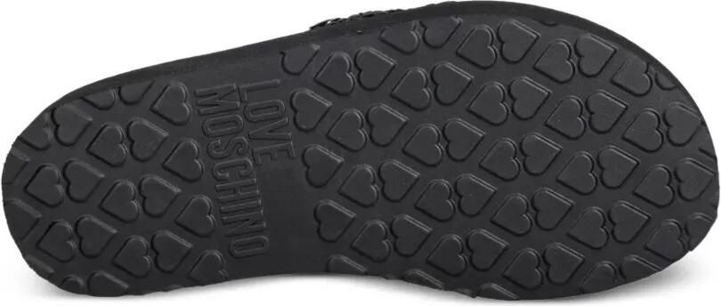 Love Moschino Geweven sandalen met gekruiste bandjes Zwart - Foto 5