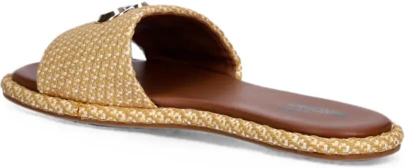 Love Moschino Geweven sandalen met hartplakkaat Beige - Foto 4