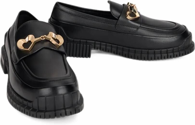 Love Moschino heart-motif loafers Zwart - Foto 3