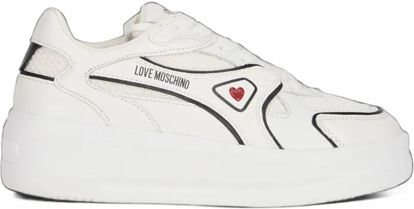 Love Moschino heart-motif sneakers Wit