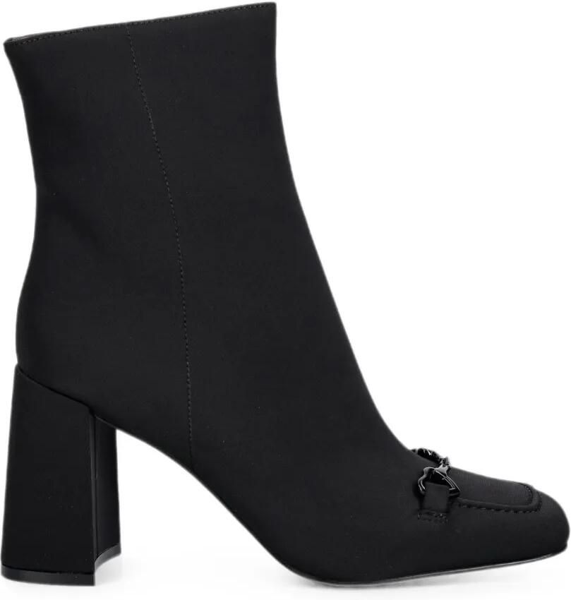 Love Moschino Horsebit enkellaarzen met blokhak Zwart
