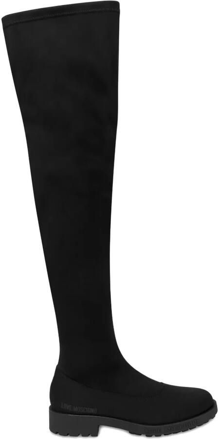 Love Moschino Knielaarzen met stretch Zwart