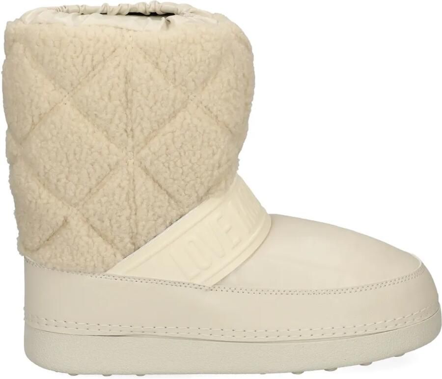 Love Moschino Laarzen met gewatteerd bandje Beige