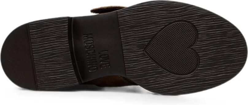 Love Moschino Laarzen met klittenband en logo Bruin - Foto 4