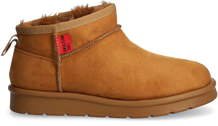 Love Moschino Laarzen met logopatch Bruin