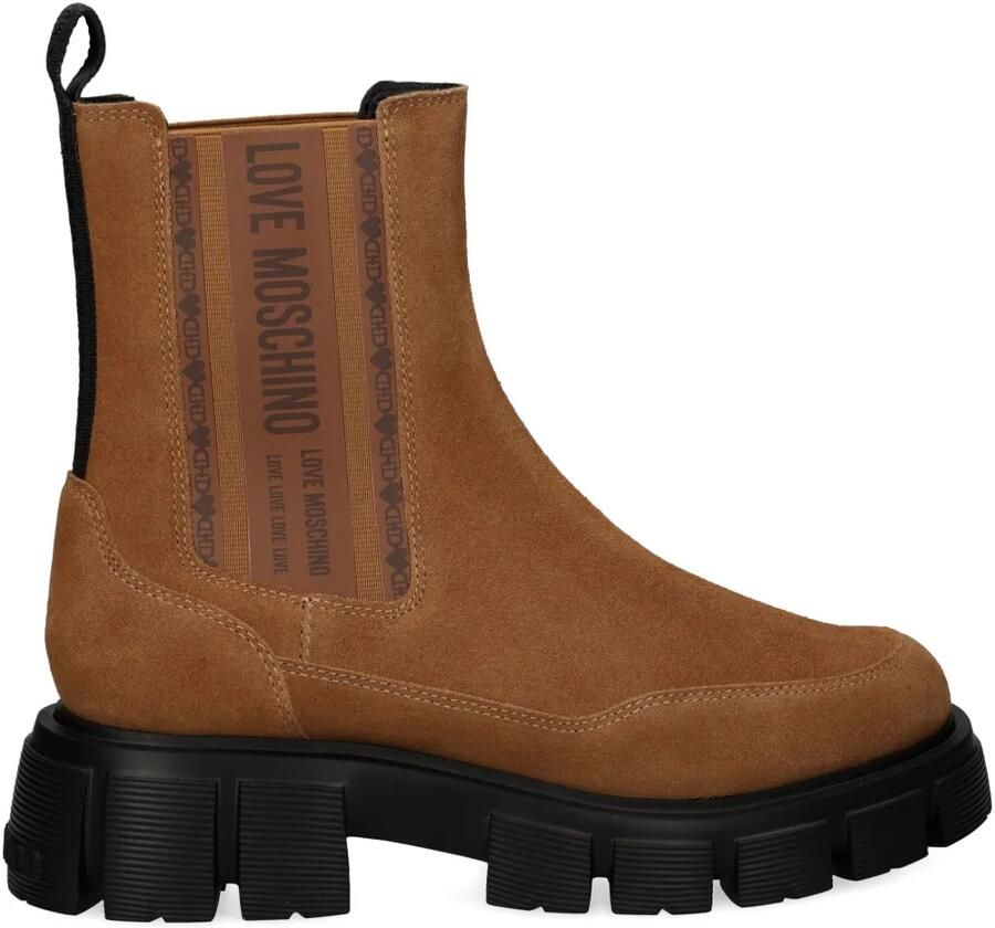 Love Moschino Laarzen met logoprint Bruin