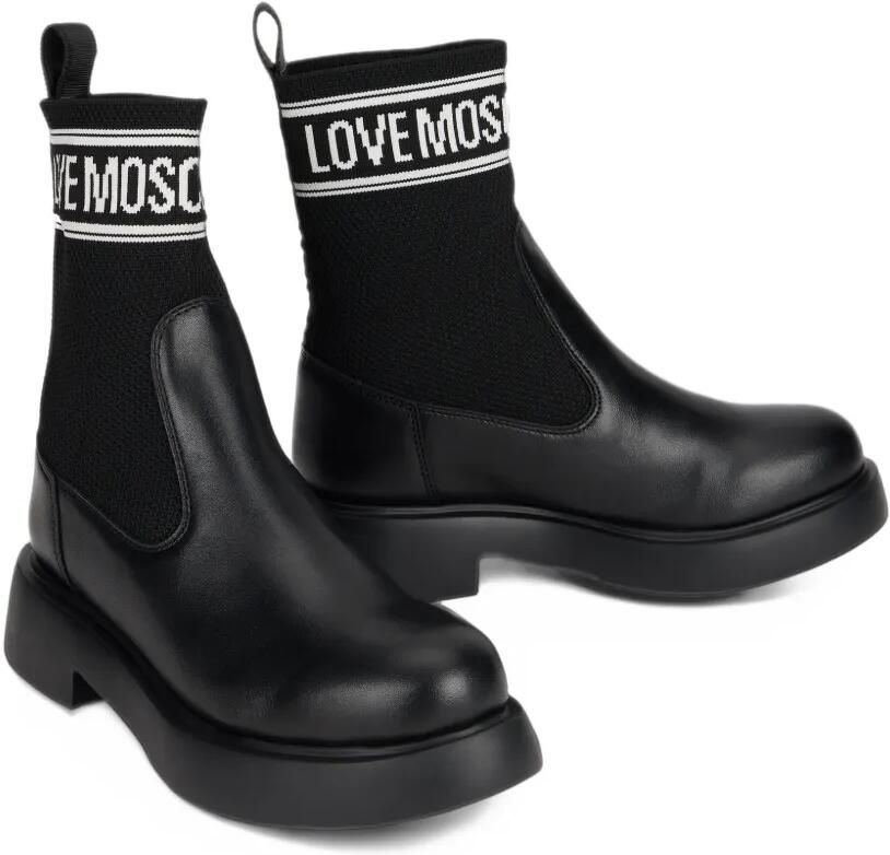 Love Moschino Laarzen met logoprint Zwart - Foto 3