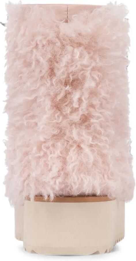 Love Moschino Laarzen met plateauzool en imitatielamswol Roze - Foto 3