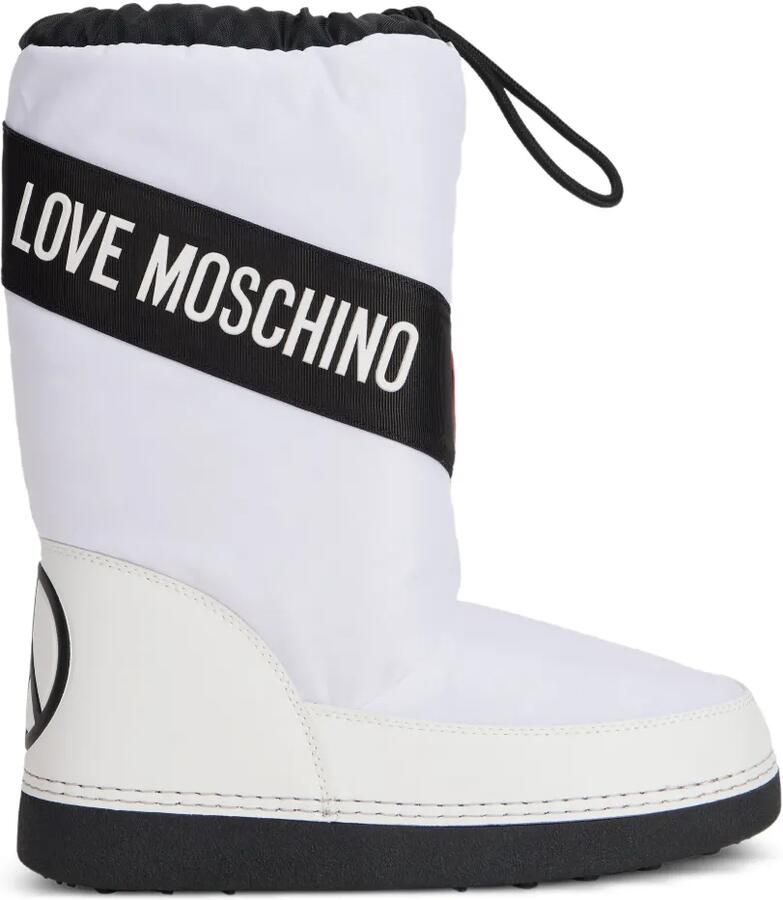 Love Moschino Laarzen verfraaid met logo Wit