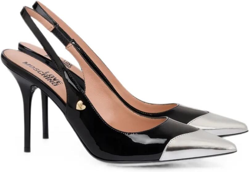 Love Moschino Lakleren slingback pumps Zwart - Foto 2