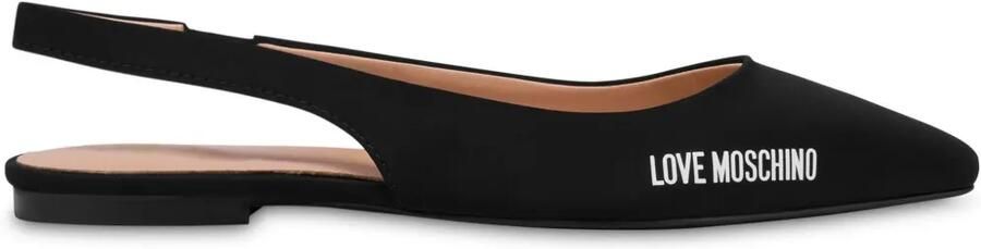 Love Moschino Leren ballerina's Zwart