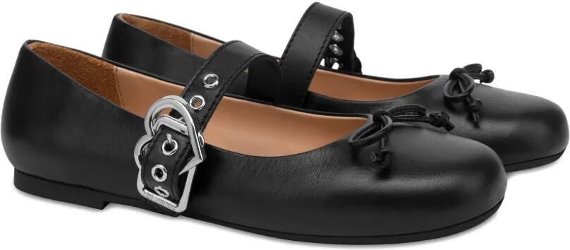 Love Moschino Leren ballerina's Zwart - Foto 3