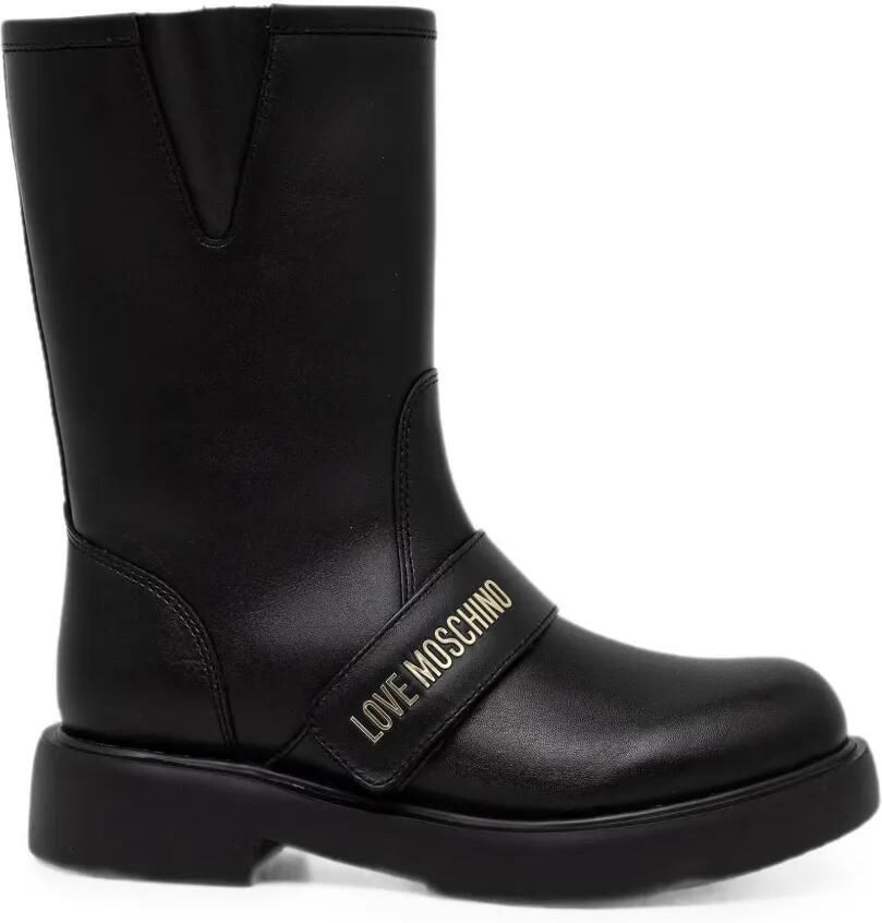 Love Moschino Leren laarzen Zwart