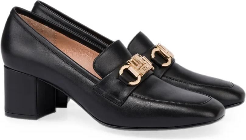 Love Moschino Leren pumps met logoplakkaat Zwart - Foto 3