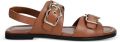 Love Moschino Leren sandalen met hartvormige gesp Bruin - Bruin