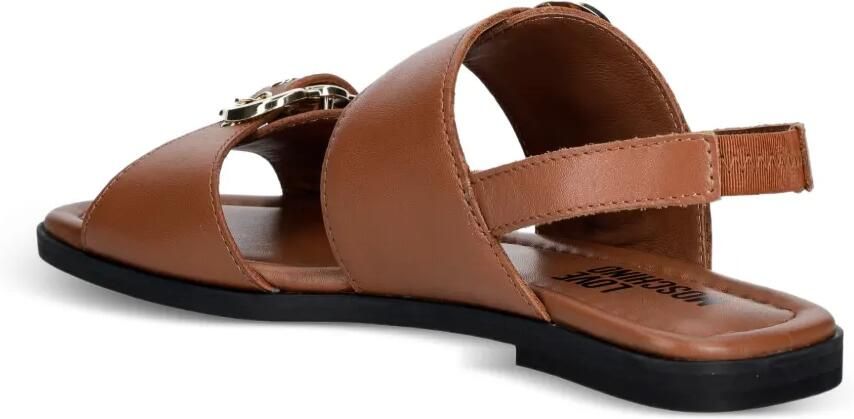 Love Moschino Leren sandalen met hartvormige gesp Bruin - Foto 2