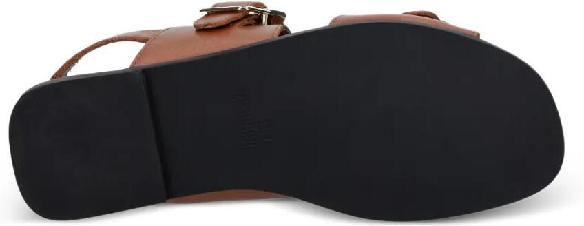 Love Moschino Leren sandalen met hartvormige gesp Bruin - Foto 5