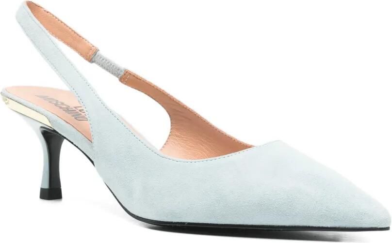 Love Moschino Leren slingback pumps Blauw - Foto 2