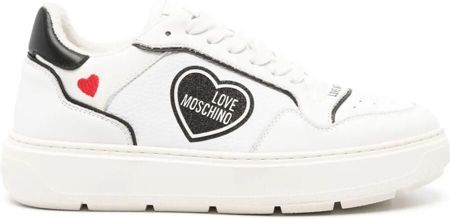 Love Moschino Leren sneakers Wit